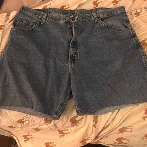 Wrangler Authentic Blue Denim Jean shorts (cut)